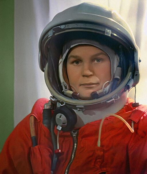 Valentina Tereschkowa am 16.06.1963 vor ihrem Weltraumflug