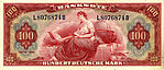 Vorderseite Banknote »100 Deutsche Mark«, Umlaufdatum 20.06.1948