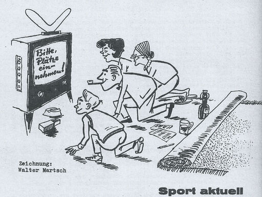 Zeichnung aus der Zeitschrift »Fernsehdienst« | Bildquelle: DRA/Walter Martsch Zeichnung aus der Zeitschrift »Fernsehdienst«