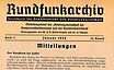 Auszug aus Rundfunkarchiv. Zeitschrift für Rundfunkrecht und Rundfunkwirtschaft, 1 (1939), 12. Band »Der Rundfunk bei Juden«