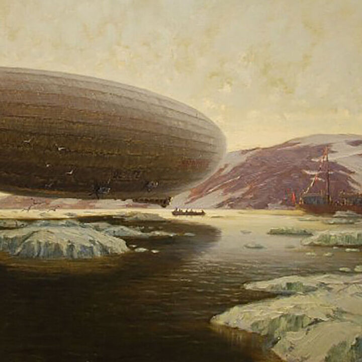 »LZ 127 Graf Zeppelin« mit dem russischen Eisbreicher »Malygin«