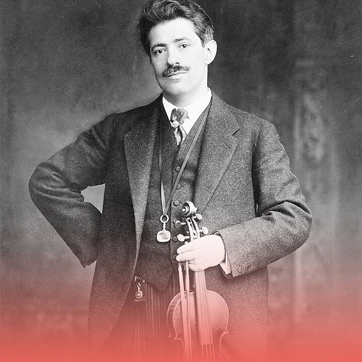 Fritz Kreisler mit Violine