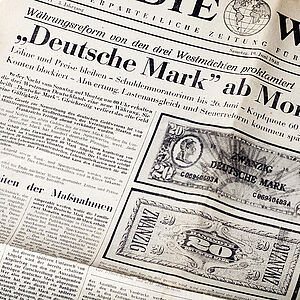 Titelseite der Zeitung »Die Welt« vom 19. Juni 1948 zur Währungsreform