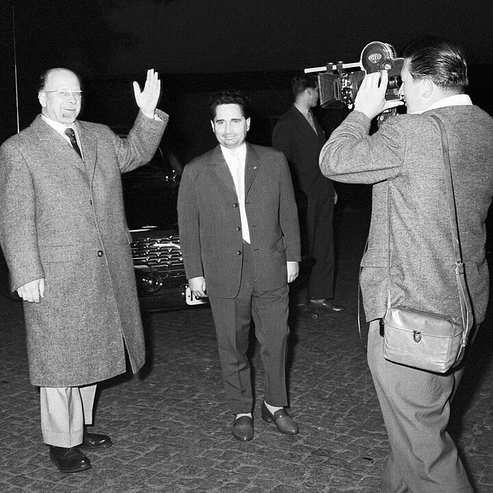 Walter Ulbricht mit DFF-Intendant Heinz Adameck (1966)